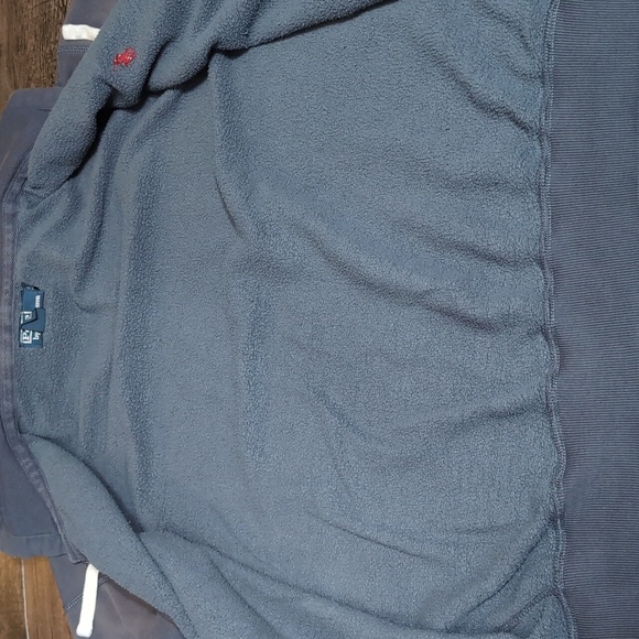 Vintage Polo Ralph Lauren Zip Up Fleece Hoodie Size Large-Tall Sun Fade Dye - Picture 9 of 11